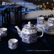 Boîte cadeau de thé chinoise Ensemble de thé en porcelaine de style chinois porcelaine bleue et blanche